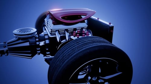 Fahrgestell mit Motor