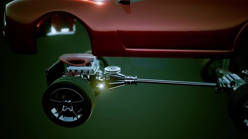 Châssis de voiture avec moteur