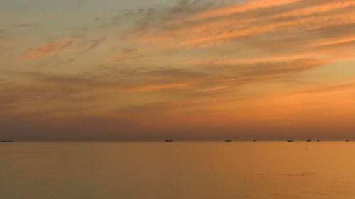 Majestic Golden Sunset Over Beautiful Sea