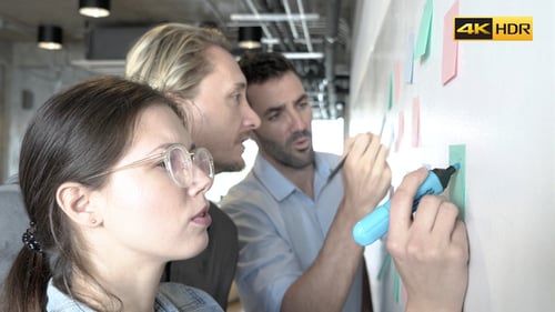 Brainstorming da equipe de negócios