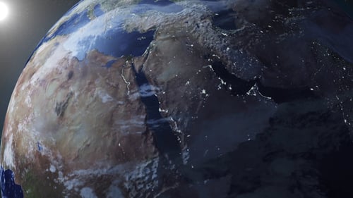 3D Earth Rotating Global Day to Night Animation