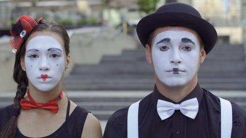 Comical Mimes Expressing Themselves in Performance