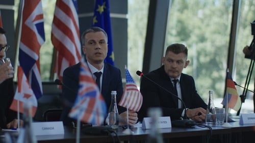 Spokesman From United States Delivering Speech on Summit