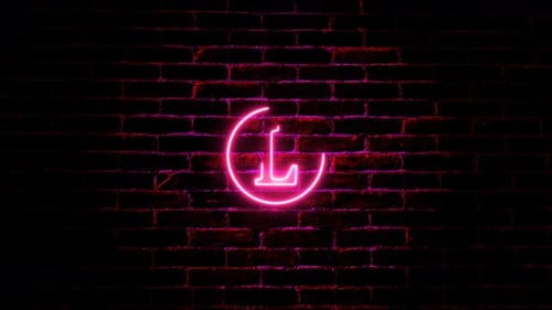 Pink Neon L Text Intro Animated