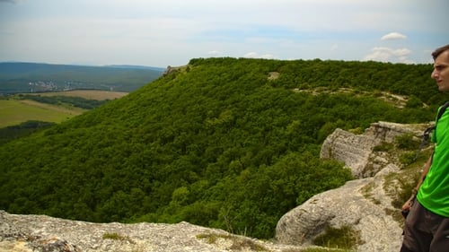 Beautiful Pyrenees Mountines Treking Man