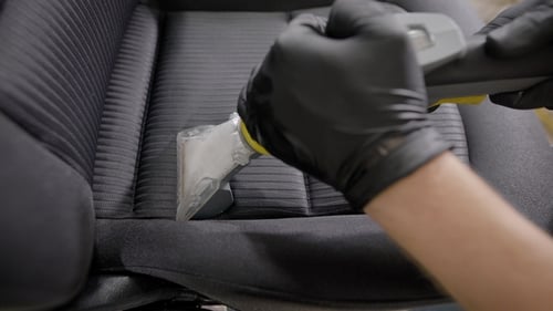 Shot of a Professional Cleaning Car Seat.