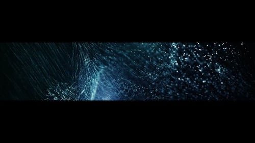 Écran large Deep VJ Rising Glitter Particles, bleu glacé