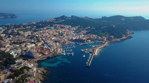 Aerial View. Cala Ratjada on the Coast of Mallorca