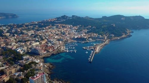 Aerial View. Cala Ratjada on the Coast of Mallorca