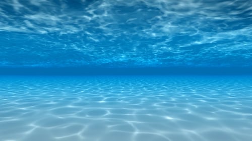 Dynamic Underwater Ocean Light Ripples on Sandy Seabed