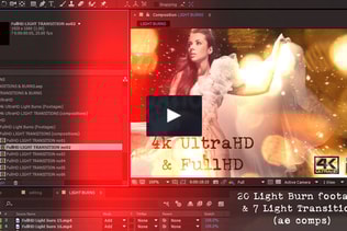 Light transitions & burns (AE project & footages)