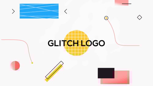 Shape Glitch Logo Reveal