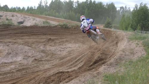 June 10, 2018 Russian Federation, Bryansk Region, Ivot - Extreme Sports, Cross Motocross. The