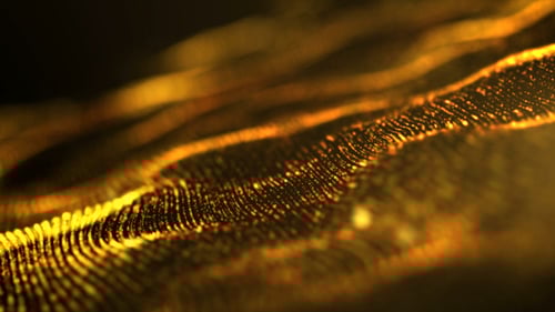 Golden Fluid Particle Wave Abstract Loop Background