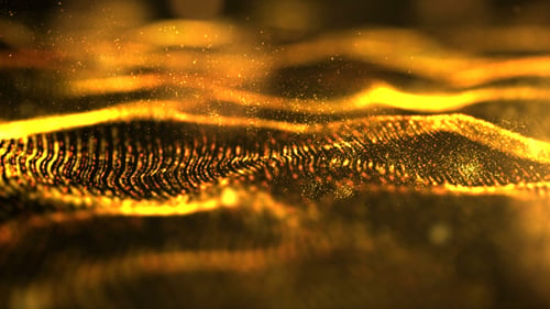 Futuristic Digital Gold Abstract Particles 02