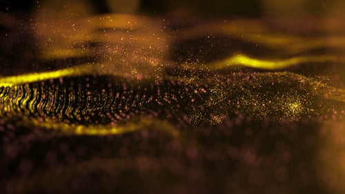 Futuristic Digital Gold Abstract Particles 01