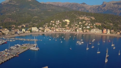 Port De Soller Luftaufnahme, Mallorca