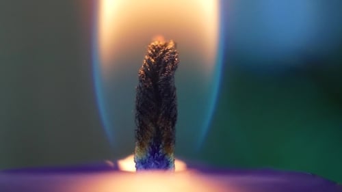 Candlewick on Blue Candles Are Burning