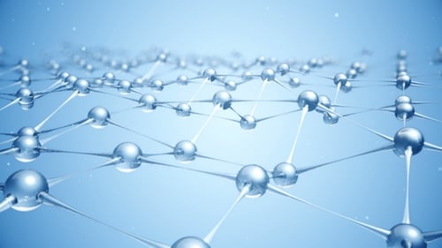 Abstract Science Molecular Network Seamless Loop Background