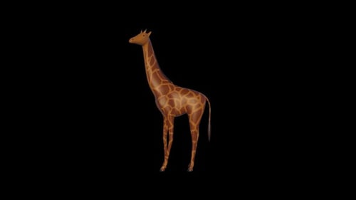 Spielzeuggiraffe schaut sich um