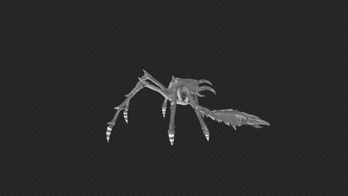Animated 3D Sci-Fi Alien Arachnid Creature Walk Cycle