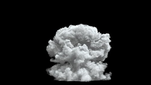 Realistic Smoke Burst Explosion Alpha Channel Effect