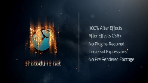 Cinematic Fire Logo Reveal Opener