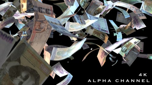 Falling Armenia Money Banknotes