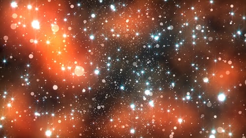 Golden Bokeh Glitter Particles Animated Background