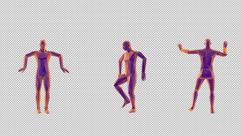 Dançarina de festa Low Poly