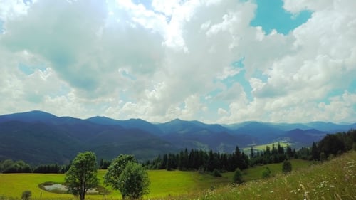 Mountain Landscape with Clouds