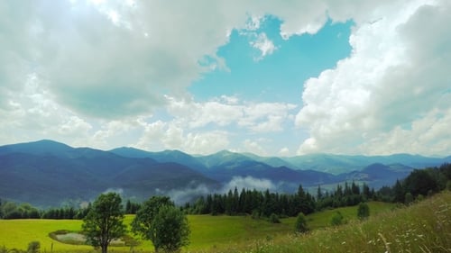 Mountain Landscape with Clouds