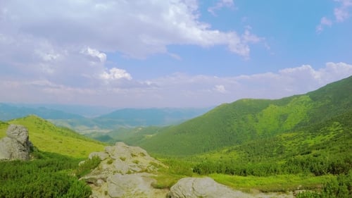 Mountain Landscape with Clouds
