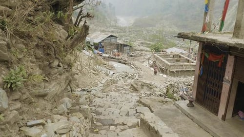 Nepalese Village on the Manaslu Circuit Trek