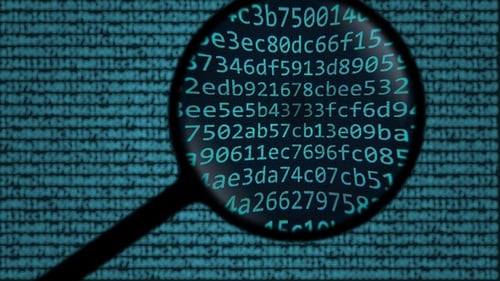 Magnifying Glass Discovers Word Crypto on the Screen