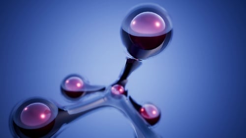 Abstract Molecular Structure Fluid Motion Science Background