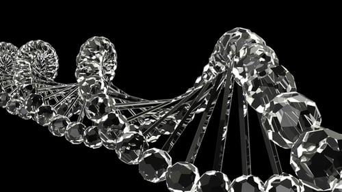 Crystal DNA Helix Rotating Loop Animation