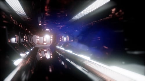 Balade dans un tunnel de vaisseau spatial