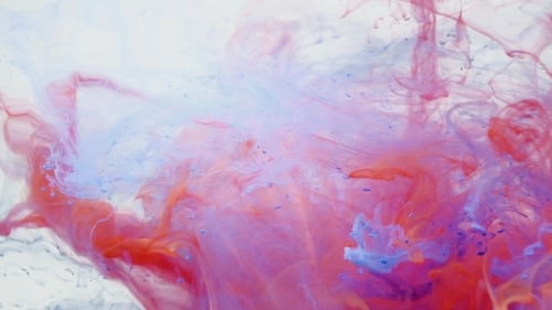 Abstract Red White and Blue Ink in Water