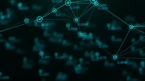 Futuristic Data Network Plexus Connections Loop
