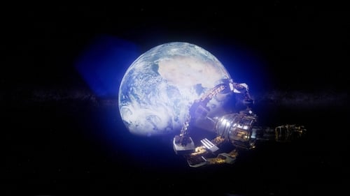 International Space Station Orbiting Earth in Virtual Reality