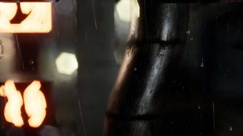 Night Rain with Bokeh City Lights