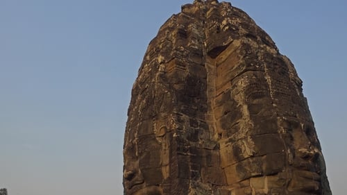 Giant Stone Faces at Bayon Temple, Cambodia