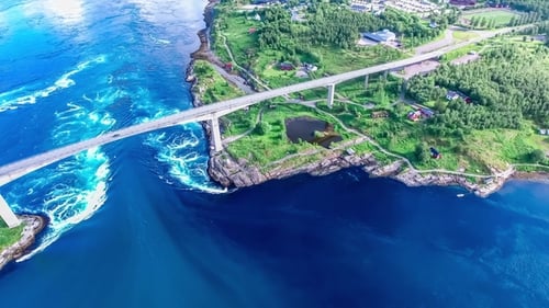 Whirlpools of the Maelstrom of Saltstraumen, Nordland, Norway