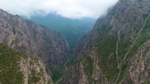 Aerial view Mountains and clouds