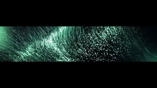 Future Particle Green Waves VJ Widescreen