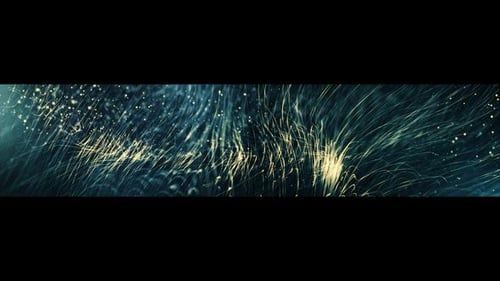 Dynamic Abstract Flowing Lines and Sparkling Particles Background