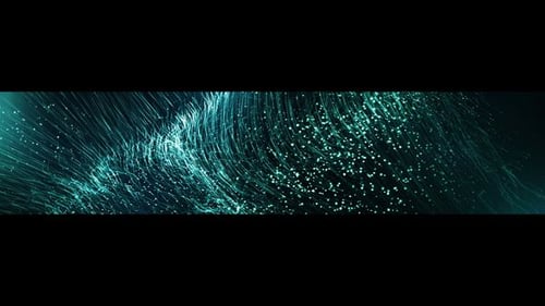 Abstract Fluid Lines and Particles Glowing Background