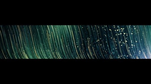 Abstract Flowing Light Lines and Shimmering Particles Background Loop