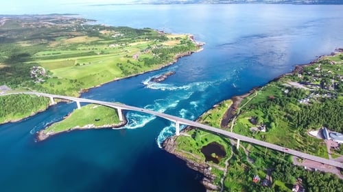Whirlpools of the Maelstrom of Saltstraumen, Nordland, Norway